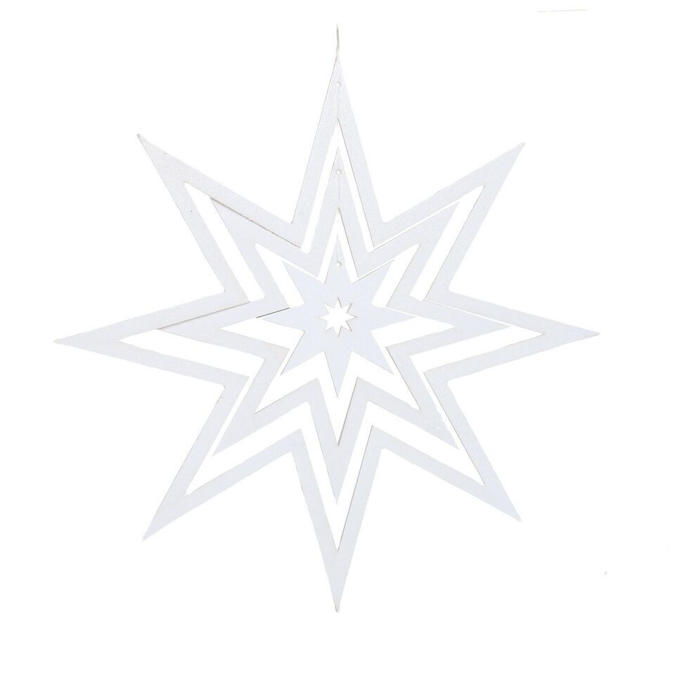 Dekohänger Star 35cm weiß
