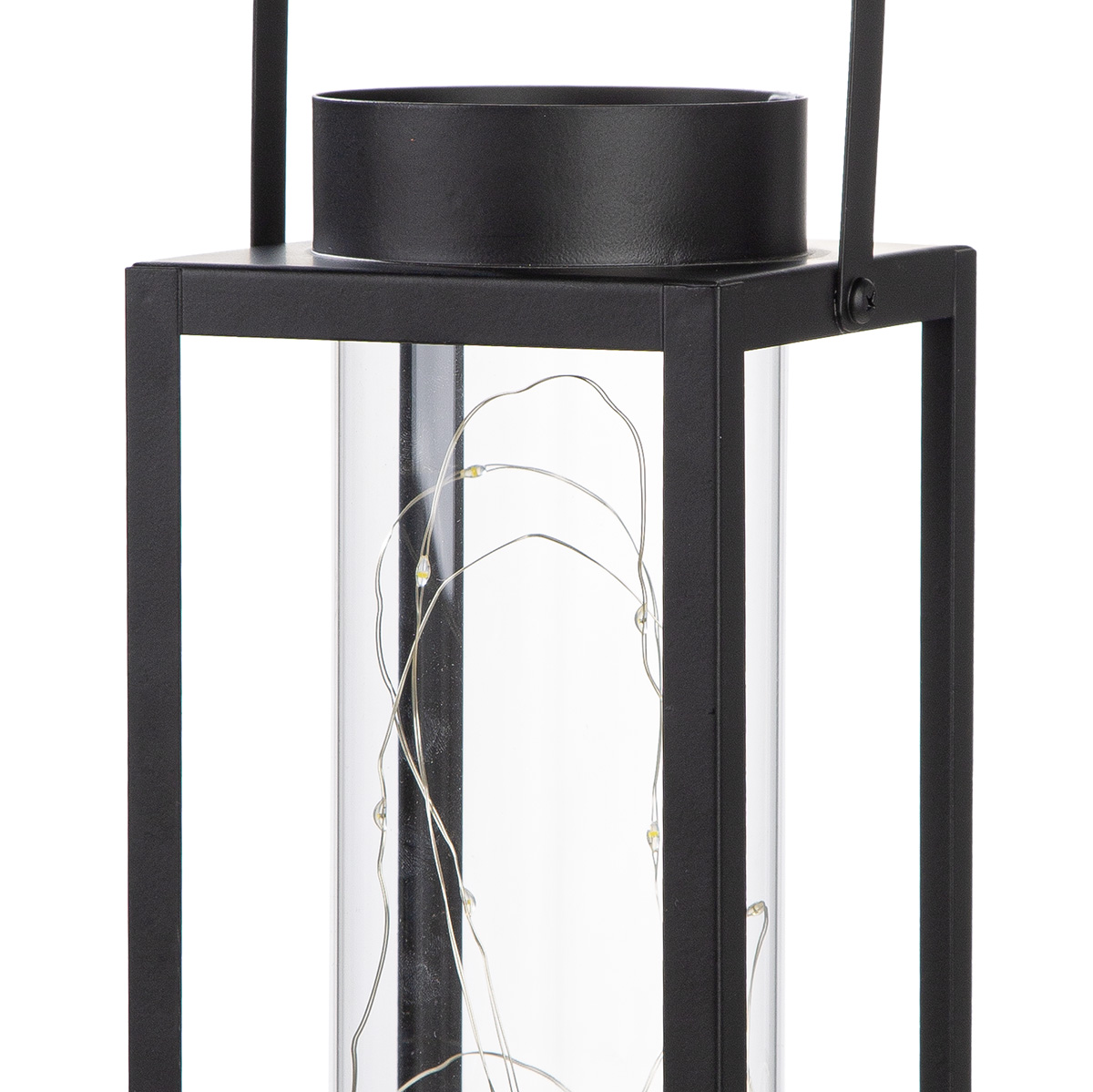 LED Windlicht Luna schwarz 30cm LED Windlicht Luna schwarz 30cm
