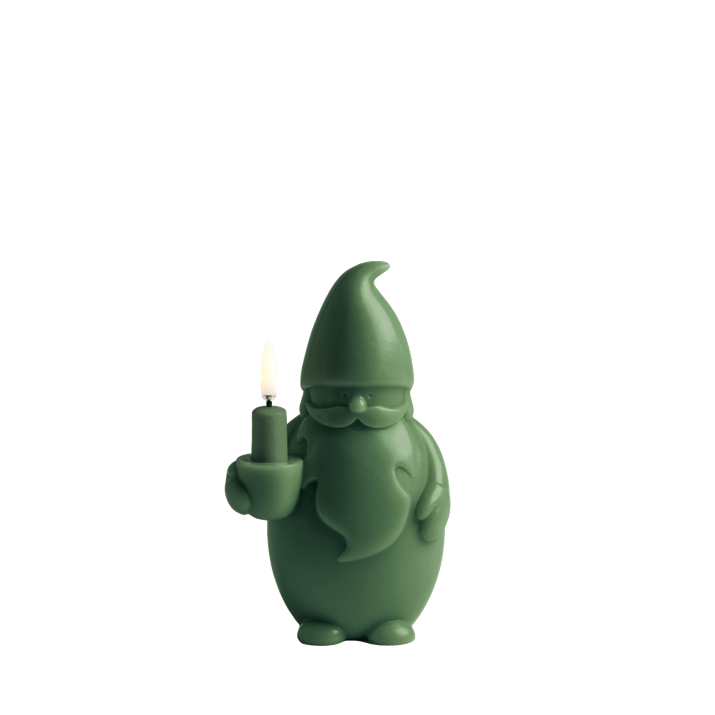 Santa Claus LED Kerze Olive grün 10x17cm Zwergenfigur, Kerzenhalter, grün, Kerze
