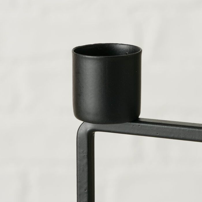 Kerzenleuchter Karos schwarz