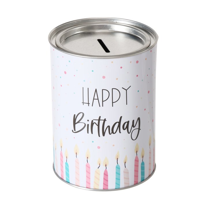 Spardose Happy Birthday Kerzen