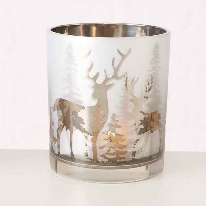 Windlicht Askan 10cm silber