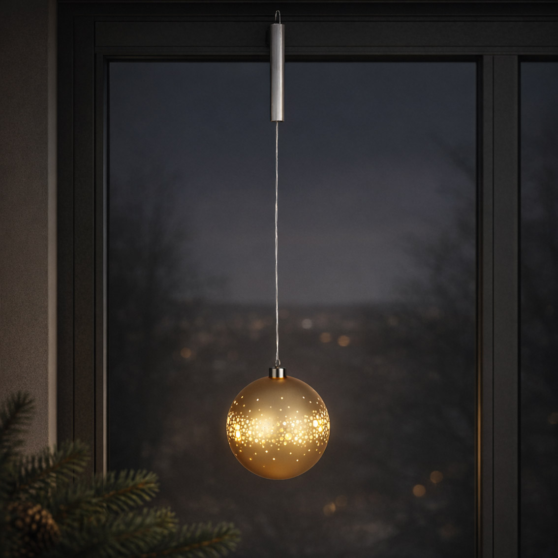 Hänger Kugel Fiora Gold 15cm hänger lampe, goldenes pendant, dekoration lampe, durchbrochene kiosks?, indoor lighting