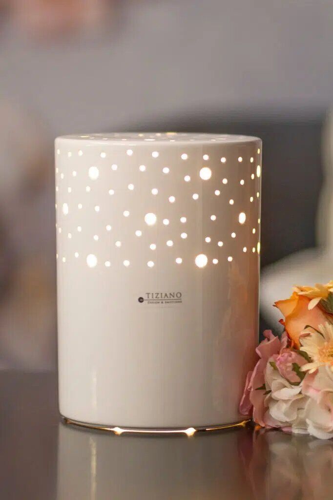 Lichtsäule Latuna 36cm LED cremeweiß