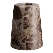 Piffany Marble mini Tafelkerzenhalter Braun 3,7x5cm Marmor, Kerzenhalter, Tischleuchte, Kegelform, braun