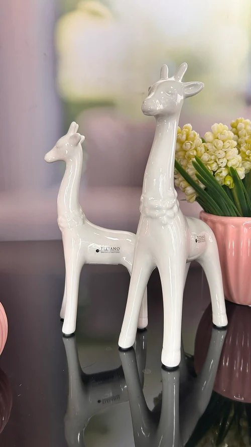 Deko Giraffe Giulia cremeweiß 35cm