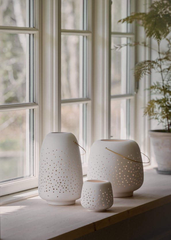 Uyuni Ceramic Lantern 20x20 weiß Uyuni Ceramic Lantern 20x20 weiß