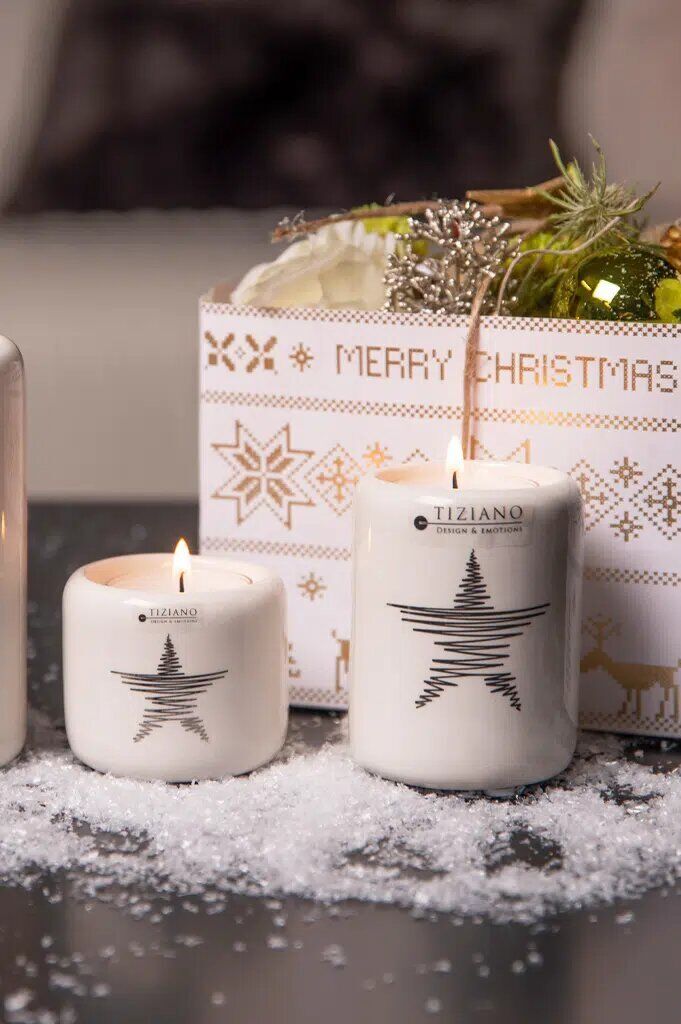 bellagio-stern-groessen Teelichthalter Bellagio Stern 8cm cremeweiß