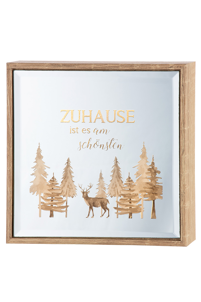 Spiegelbild Zuhause 21cm Pflanze, Baum, Antilope, Säugetier, Tierwelt