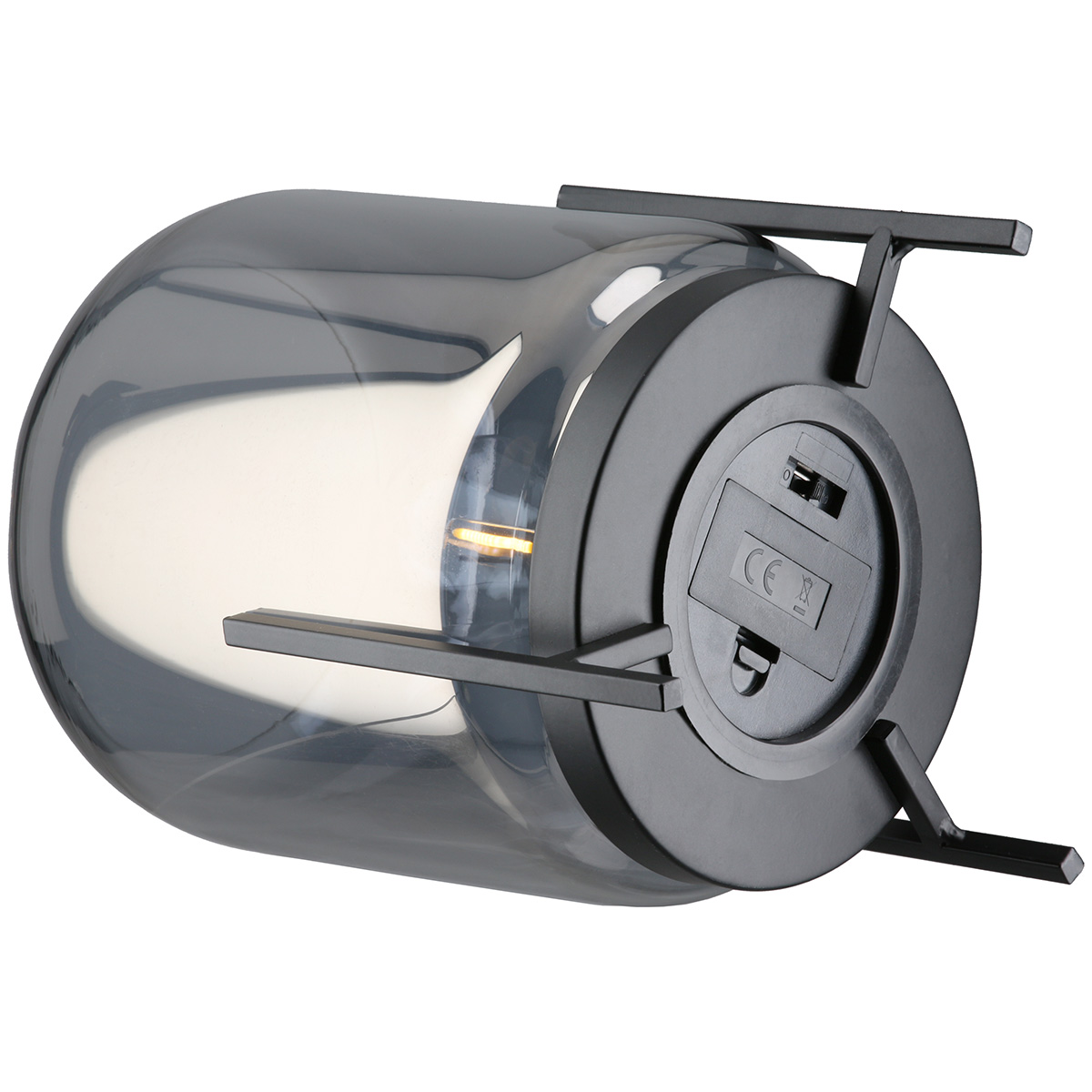 Windlicht Brightlight Silber LED Glas 20cm Mikro-Reise-Lampe, Nachtlicht, LED-Lampe, Kleines Licht, Tragbare Leuchte