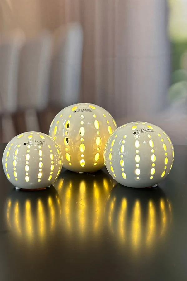 Lichtkugel Burano 15cm LED creme Lichtkugel Burano 15cm LED creme