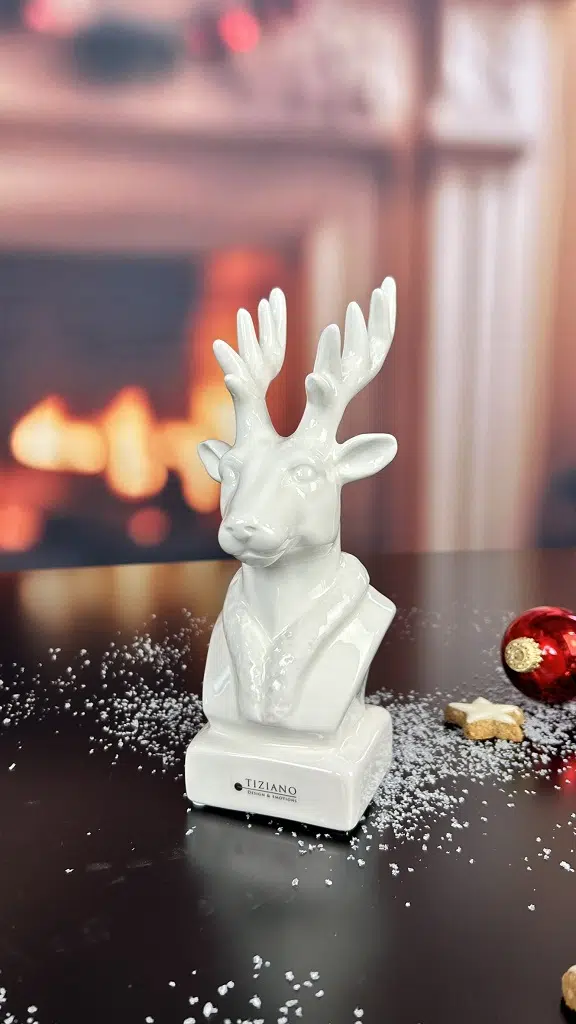 Hirschkopf Robin 24cm cremeweiß Hirschkopf Robin 24cm cremeweiß