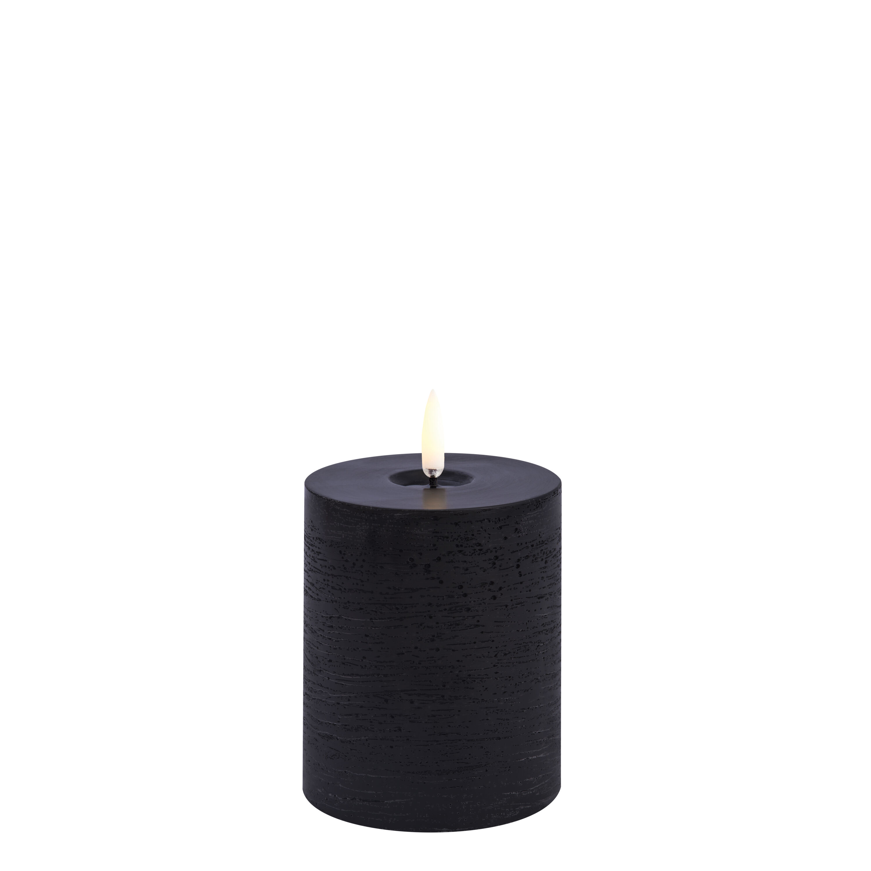 Uyuni-UL-PI-FBM78010-Melted-Pillar-Candles-large Uyuni LED Stumpenkerze 7,8x10cm melted rustic forest black