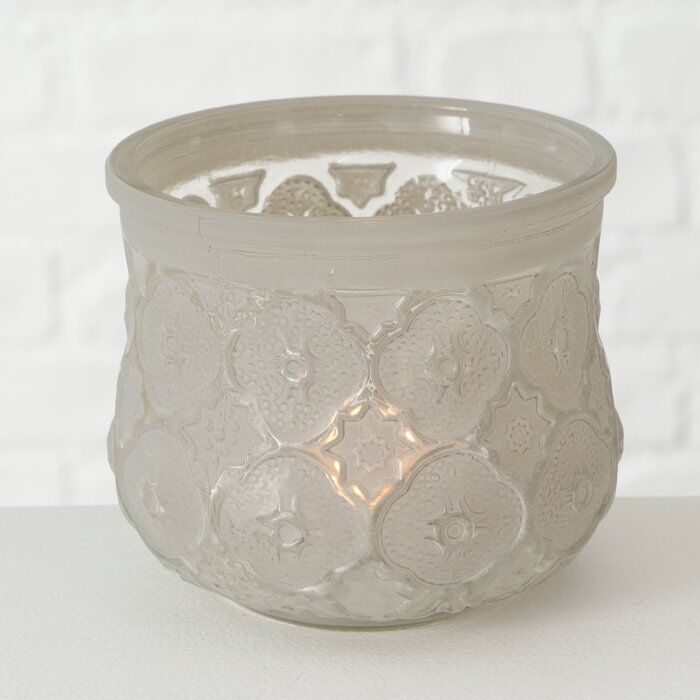 Windlicht Tunis 9cm beige