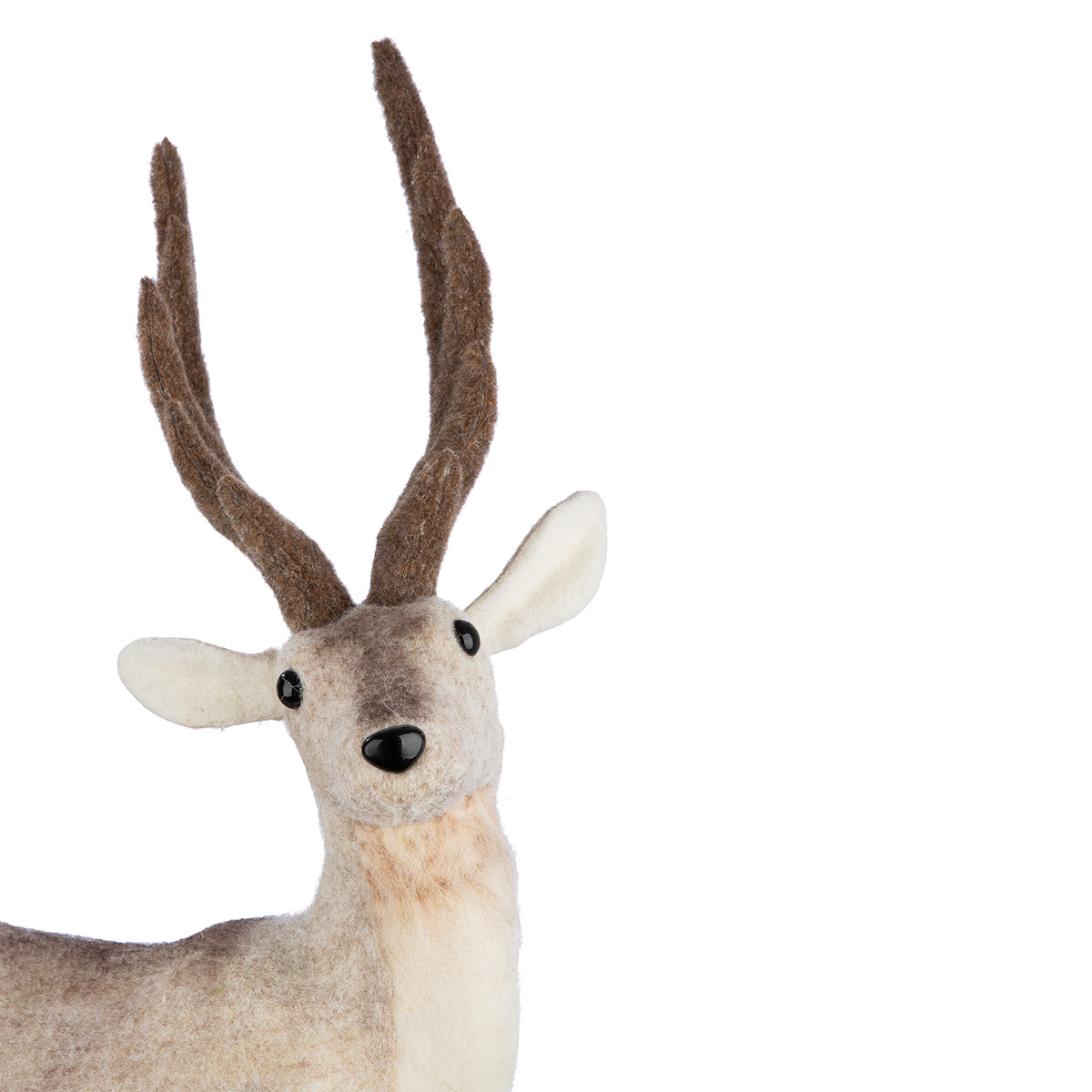 Dekofigur Hirsch Narvik stehend Reh, Plüsch, Hirsch, Geweih, Tierfigur