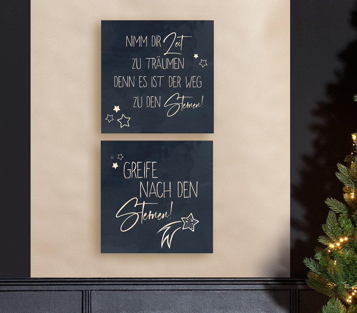 27305 Deko Schild Lichterglanz Metall Variante 2