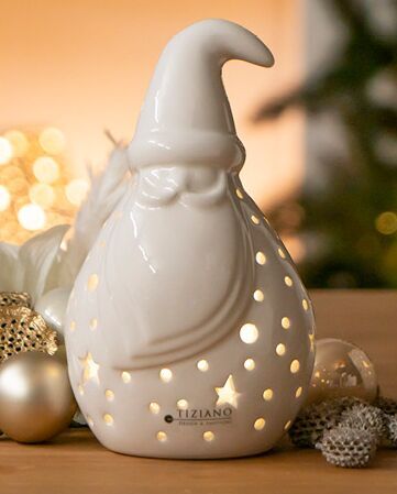 Santa Tinello 18cm LED cremeweiß