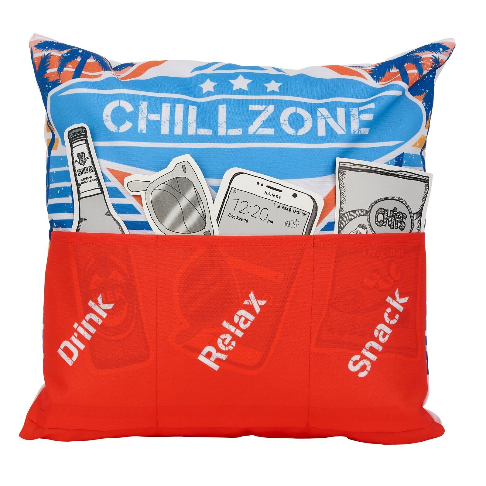 8756 Outdoor Kissen mit Taschen - Chillzone