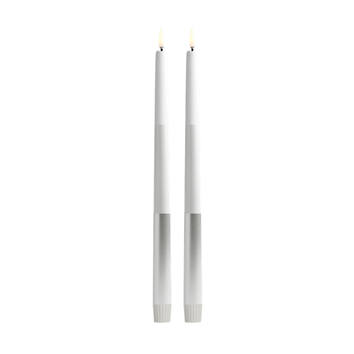 Piffany LED Spitzkerze Soft-fit Cap 2,3x32cm 2er Set kerze, duo-kerzen, stumpenkerze, weiße kerze, zweier-kerze