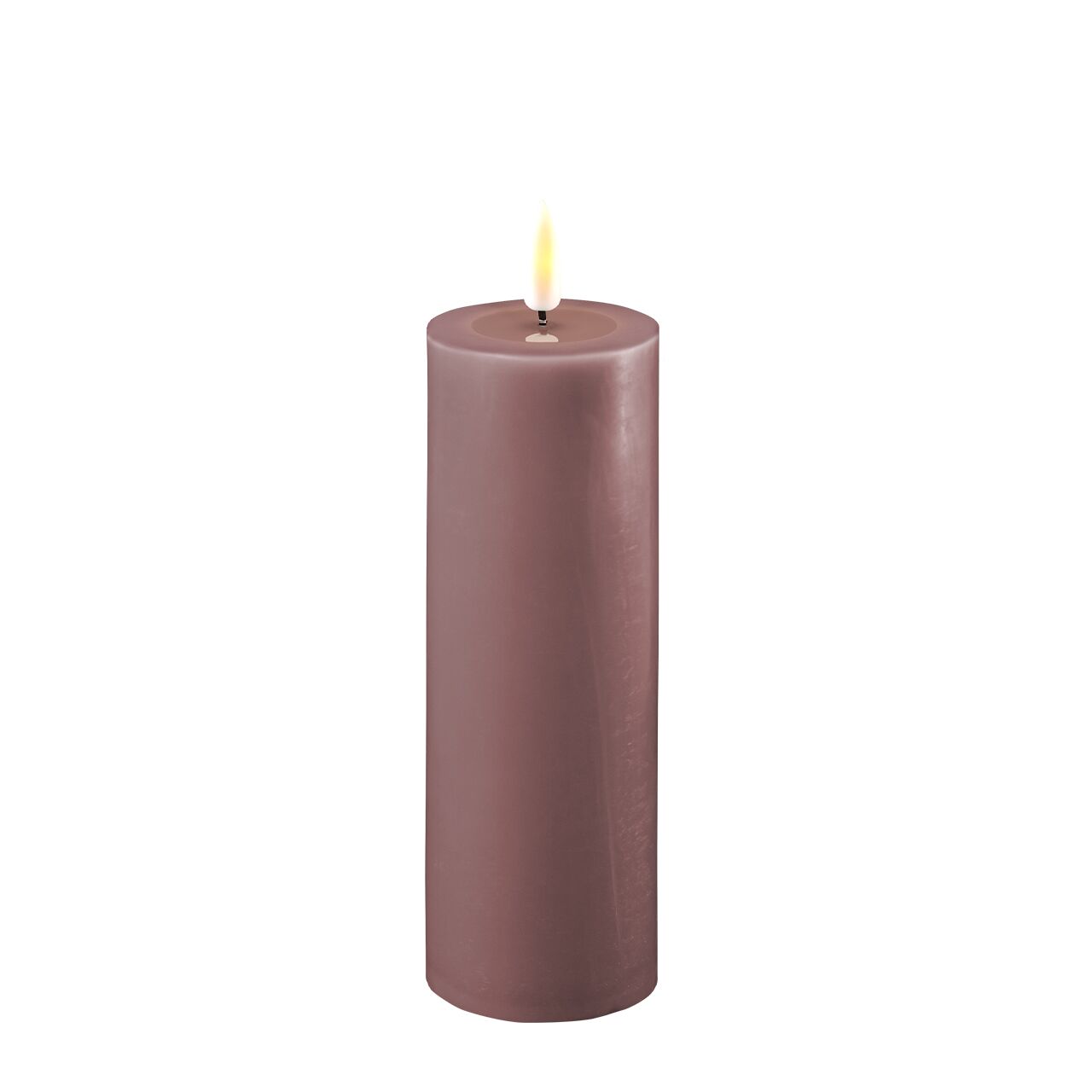 2021-RF-0150 Stumpenkerze LED helles lila 5 x 15cm