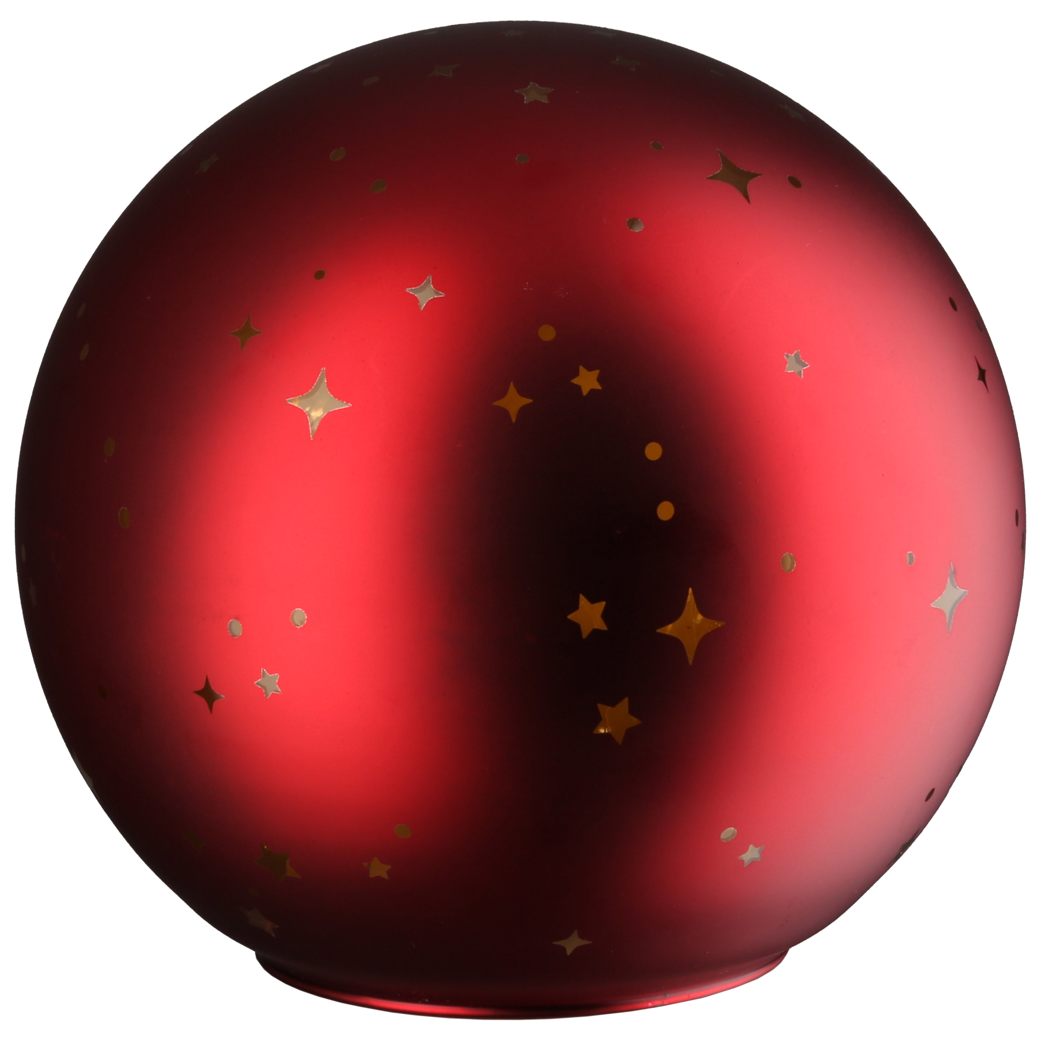 Lichtkugel Cielo rot 10cm Weihnachtskugel, Rot, Glitzersternchen, Dekorball, Baumschmuck