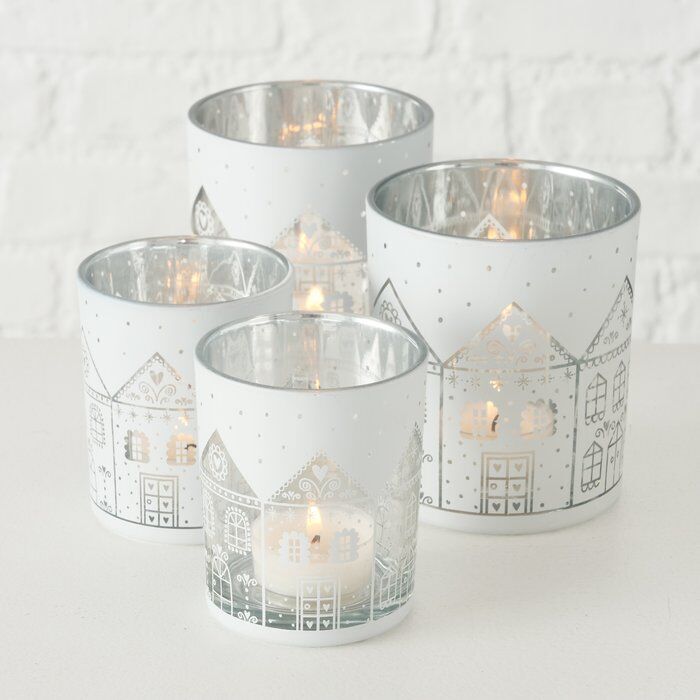 Windlicht Villana weiß 10cm Variante 1