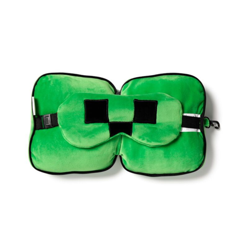 Relaxeazzz Minecraft Creeper Plüsch Reisekissen & Schlafmaske Relaxeazzz Minecraft Creeper Plüsch Reisekissen & Schlafmaske