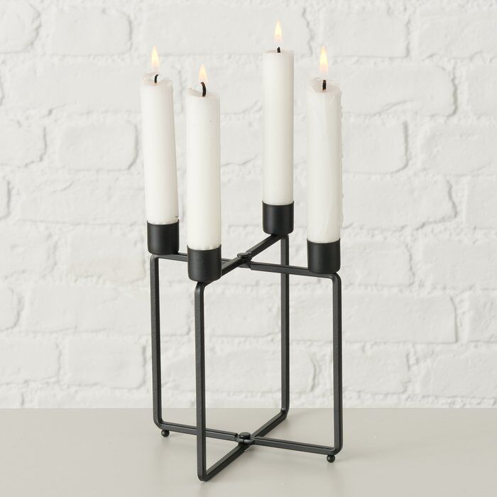 Kerzenleuchter Karos schwarz