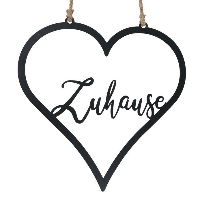 Dekohänger Zuhause schwarz