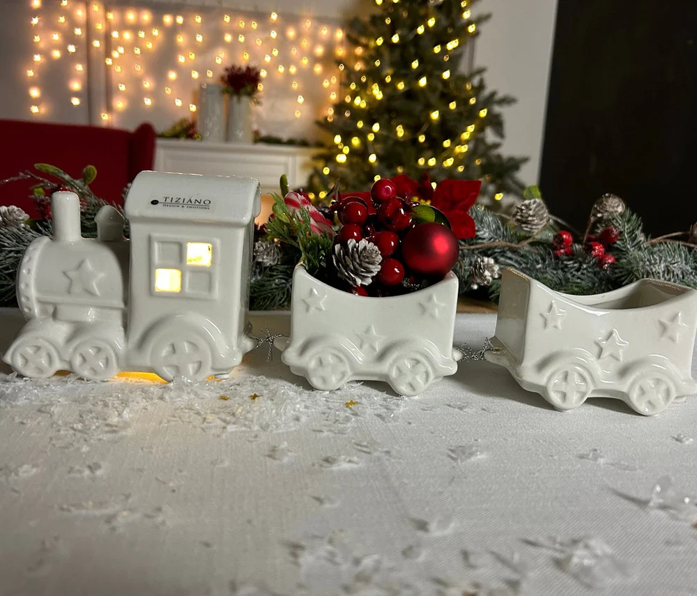 Deko Zug Lukas 3tlg LED cremeweiß Deko Zug Lukas 3tlg LED cremeweiß