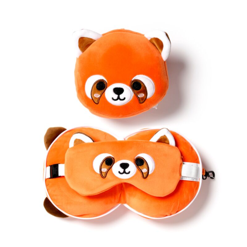 Relaxeazzz Roter Panda Katzenbär Plüsch Reisekissen & Schlafmaske Relaxeazzz Roter Panda Katzenbär Plüsch Reisekissen & Schlafmaske