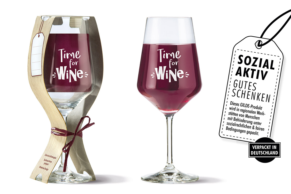 Weinglas "Time for Wine"