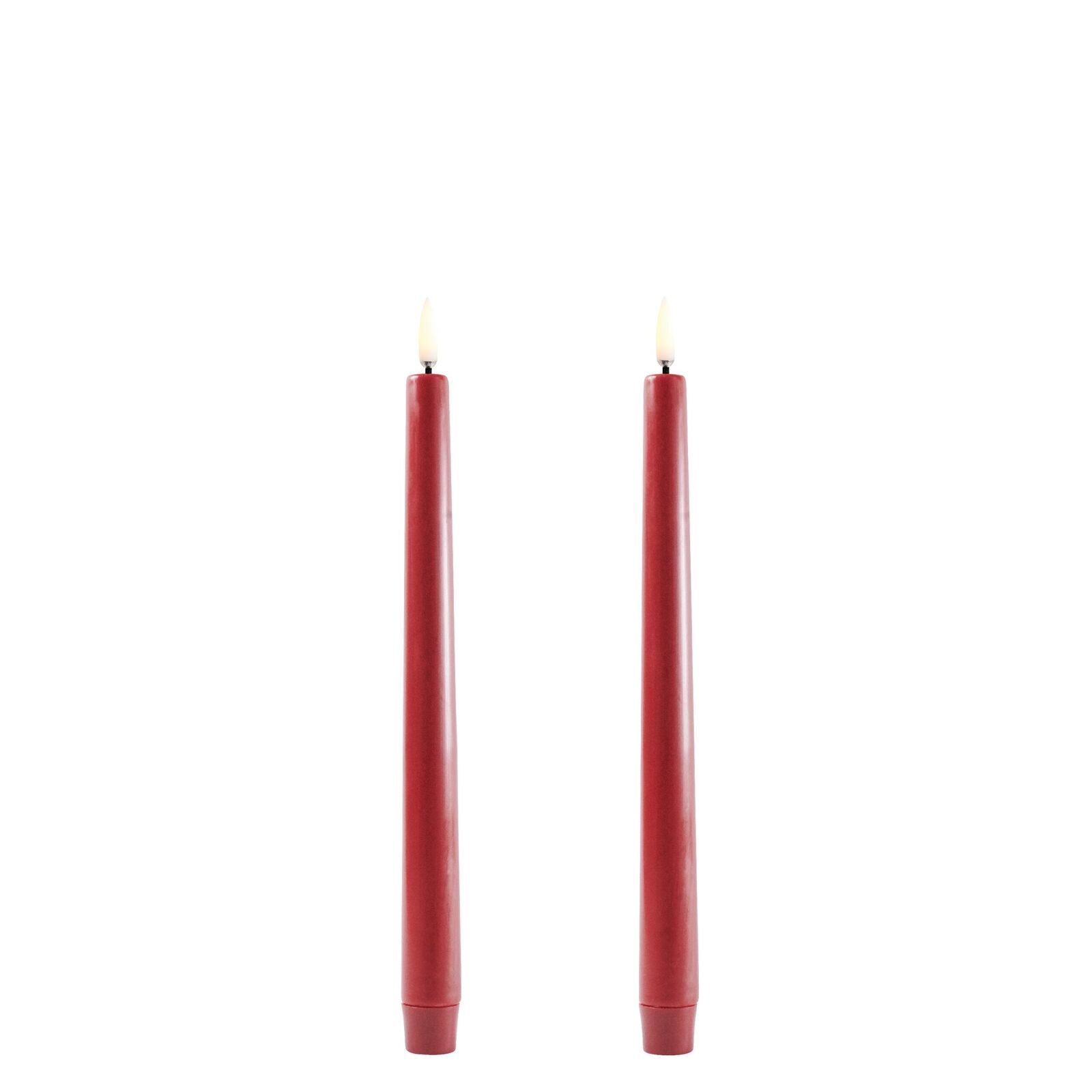 Uyuni LED Tafelkerze 25cm Carmine Red 2 Stück