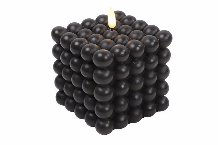 LED Bubble Kerze Lyon L schwarz 12cm Essen, Obst, Pflanze, Produzieren