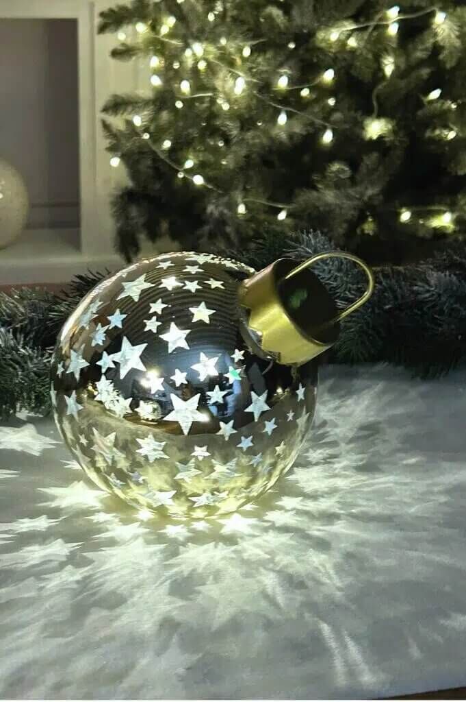 Lichtkugel Lumina Stern liegend 15cm LED gold