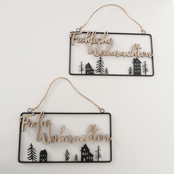 Deko Schild Aarhus Frohe Weihnachten