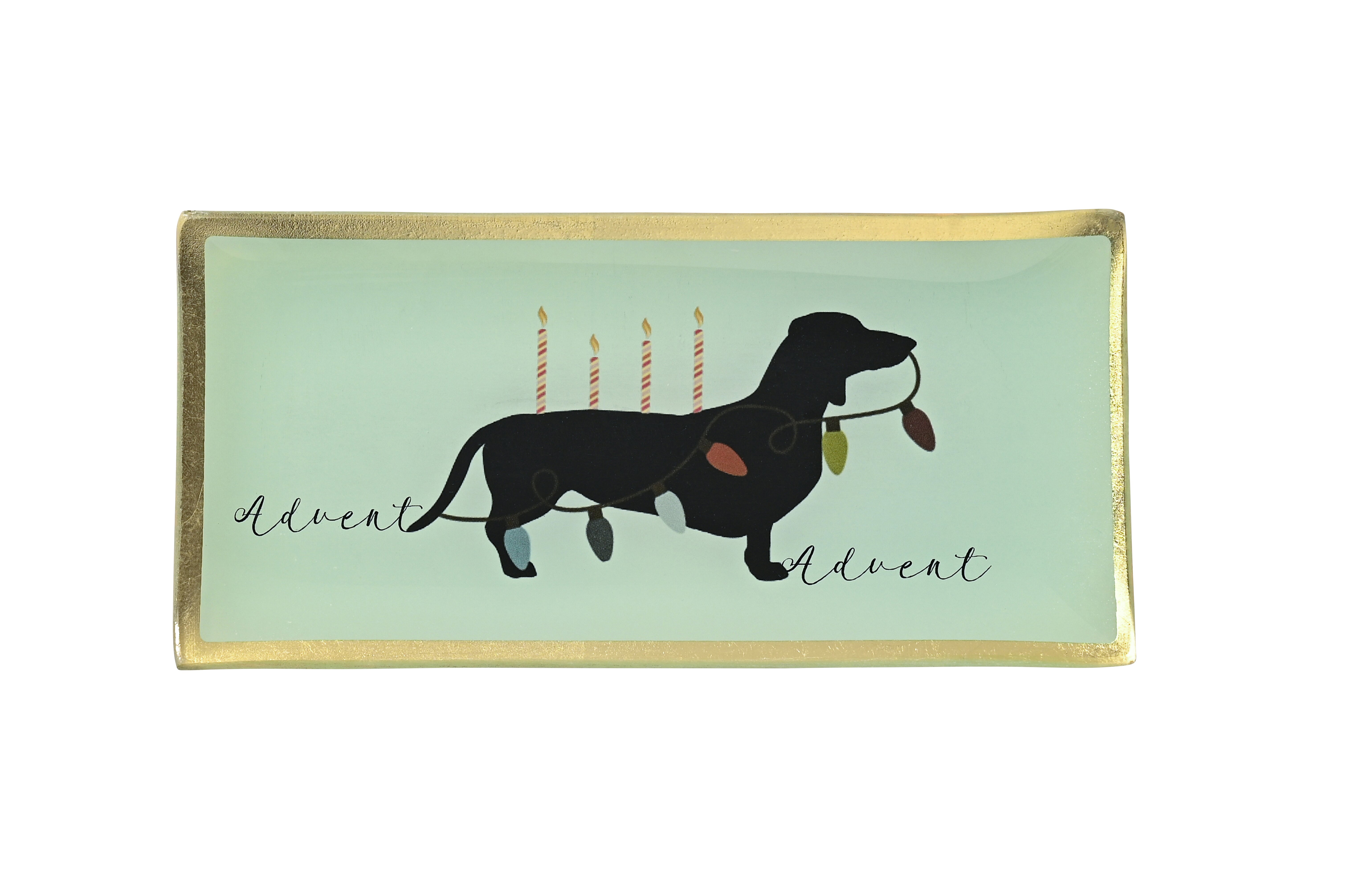 Adventskalender, Schwein, Laterne, Kerzen, Goldrand