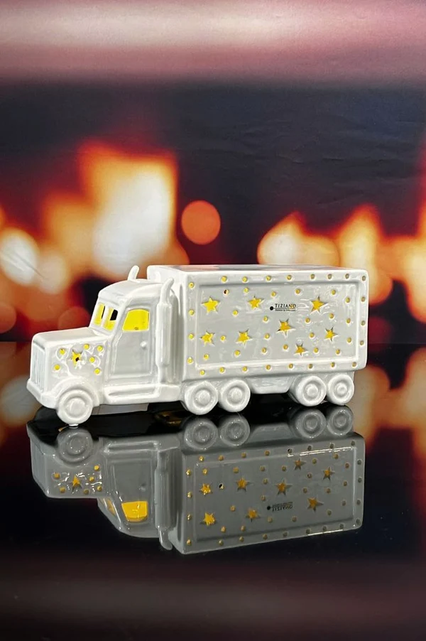 truck, decor, ornament, glow, stars