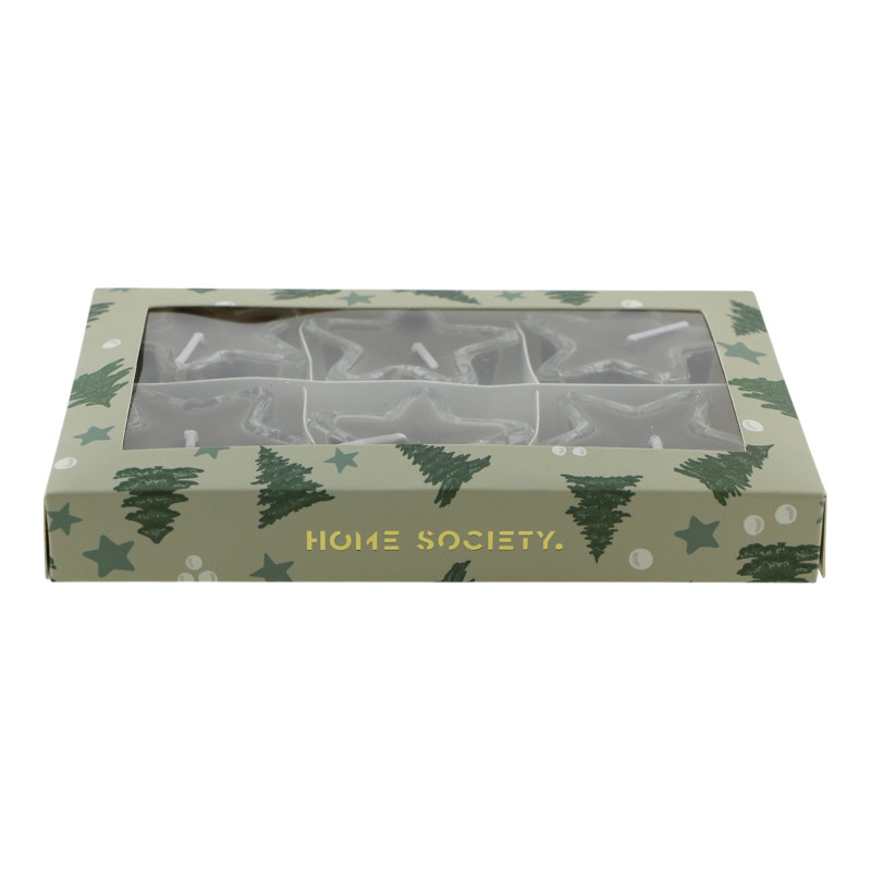 Kerze Stern taupe 6 Stück Kerze Stern taupe 6 Stück