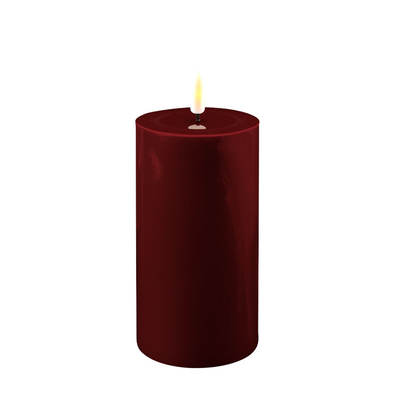2021-RF-0241 Stumpenkerze LED bourgogne 7,5 x 15cm