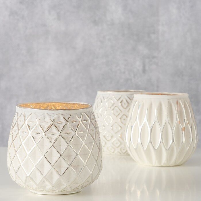 Windlicht Yamuna 9cm weiß Variante 1