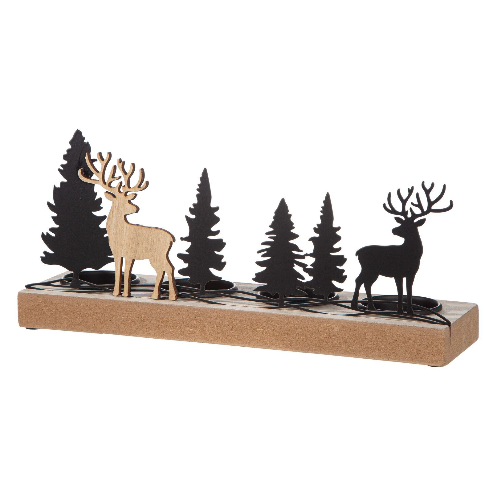 Adventsleuchter Foreta Waldmotiv Tier, Hirsch, Säugetier, Tierwelt, Geweih