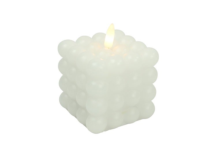 LED Bubble Kerze Lyon M weiß 9cm LED Bubble Kerze Lyon M weiß 9cm