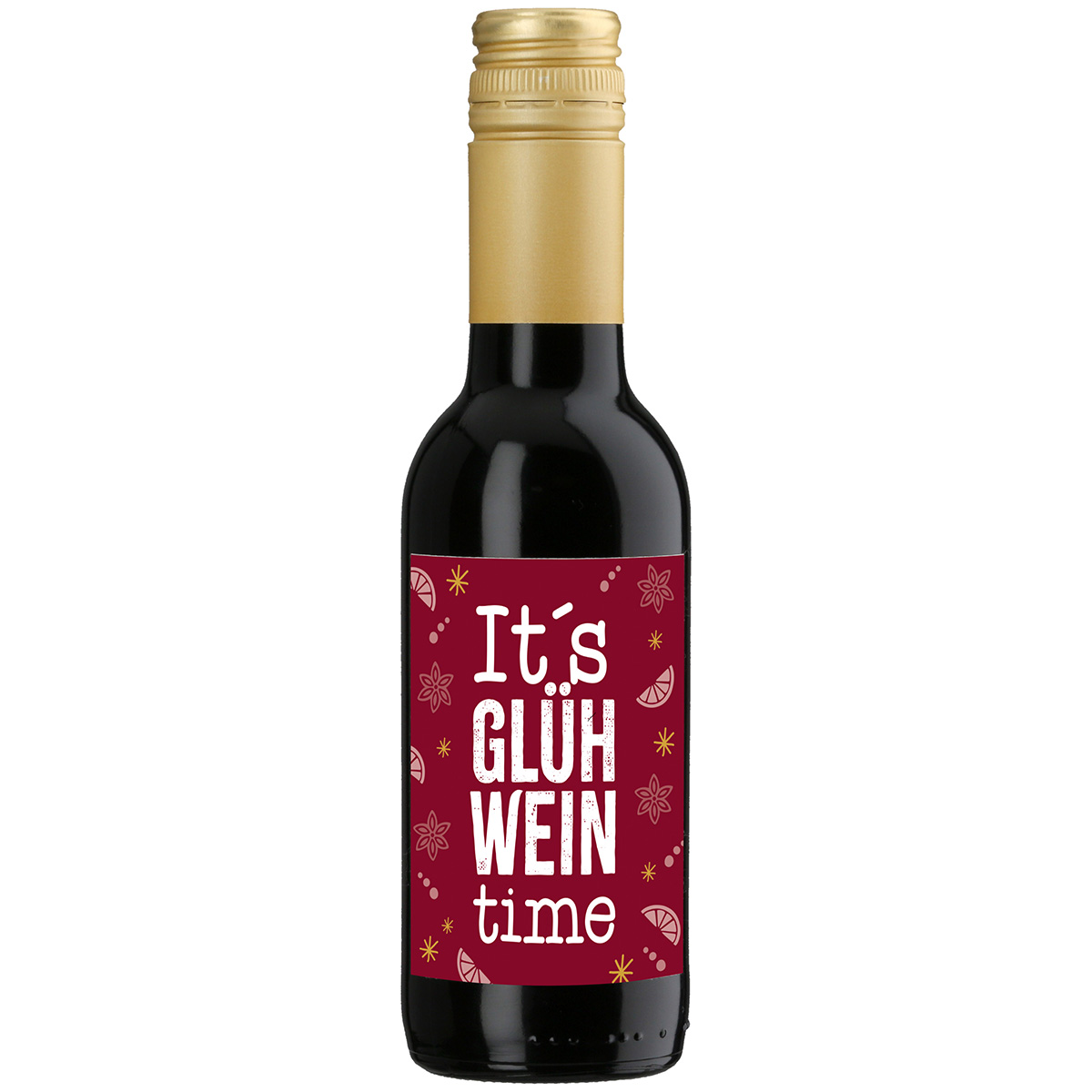 Glühwein im Fläschchen - Its Glühwein Time Wein, Rotwein, Flasche, Glühwein, Label