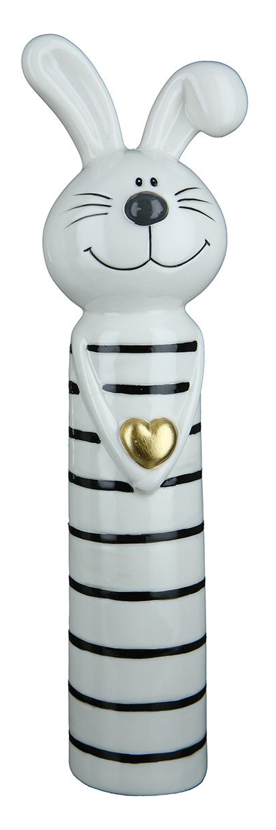 47318_1streifen Deko Hase Loving 29cm mit Streifen