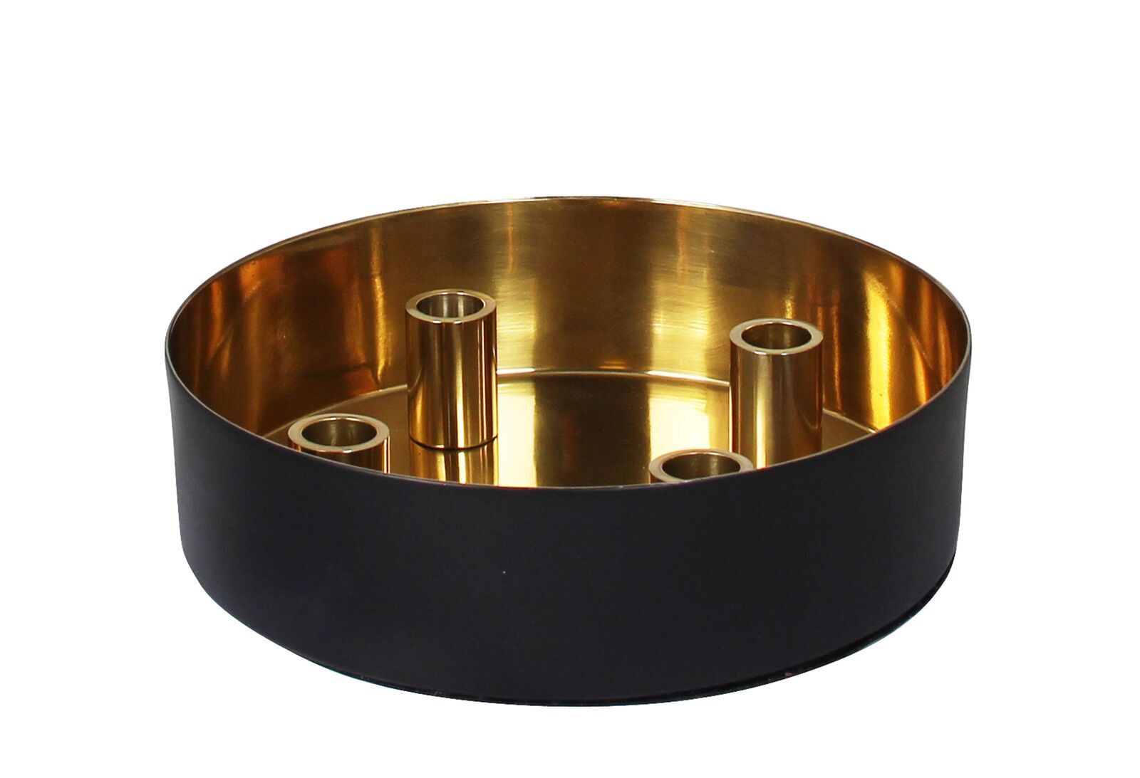 Kerzenhalter Rivala schwarz/gold 24cm