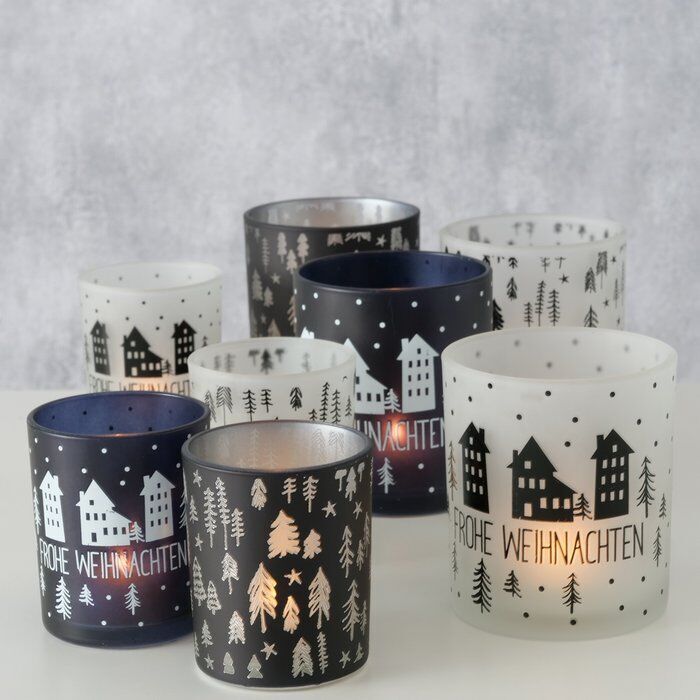 Windlicht Aarhus 8cm schwarz