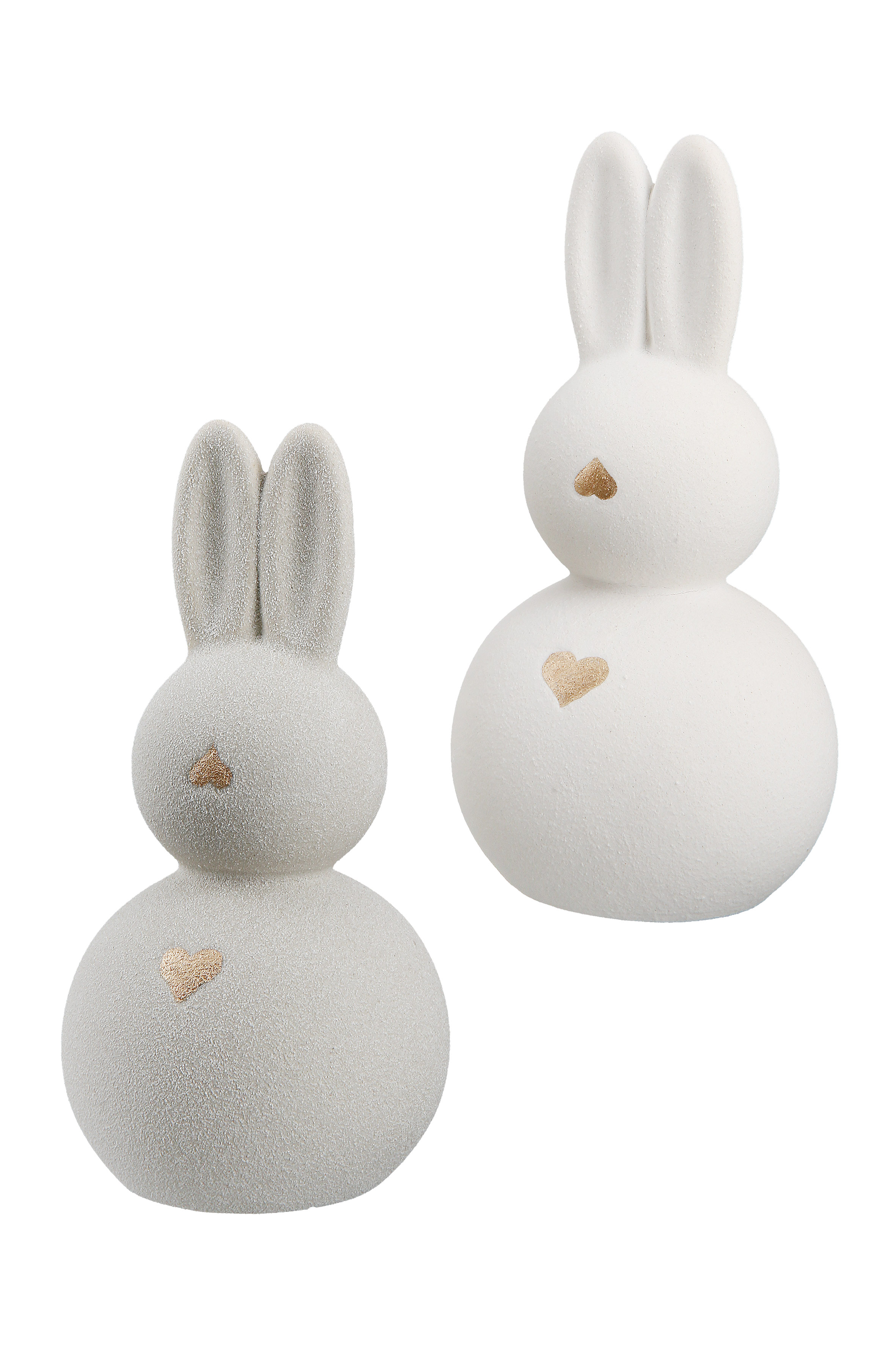 Dekofigur Hase Liebre Keramik weiß 9cm